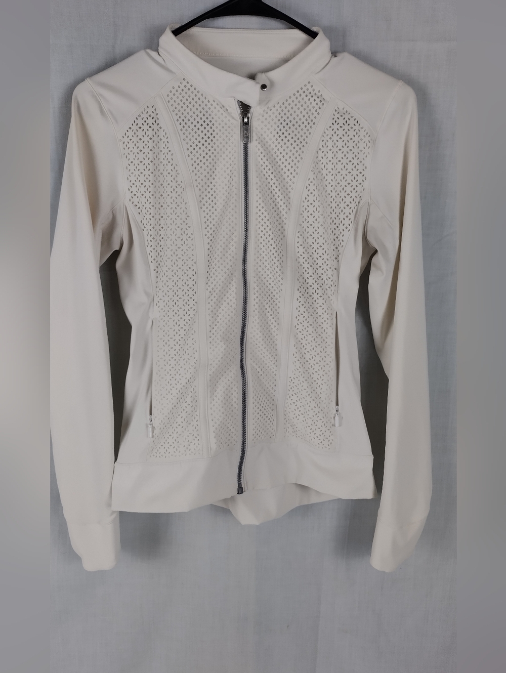 Lululemon Women's Size Small Petite Bone Zip Up Top Gym Running Work Out - Picture 2 of 12